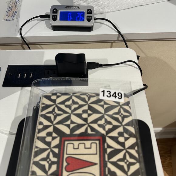 Brighton Canvas Zippered Pouch LOVE Black White Red Makeup Bag 5.5" x 9.5" - Picture 8 of 9